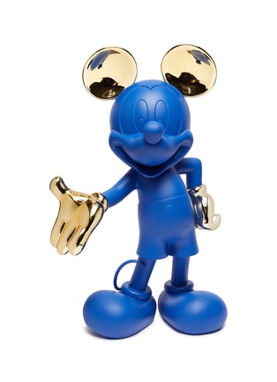 Main View - Click To Enlarge - LEBLON DELIENNE - Mickey Welcome Sculpture – Blue Matt/Gold Chrome