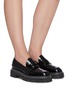 Figure View - Click To Enlarge - PROENZA SCHOULER - Lug Calf Leather Combat Loafers