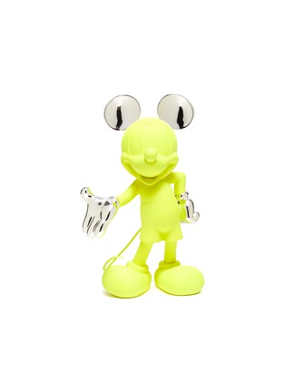 Main View - Click To Enlarge - LEBLON DELIENNE - Mickey Welcome Sculpture – Neon Yellow Matt/Chromed Silver