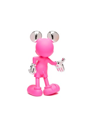 Detail View - Click To Enlarge - LEBLON DELIENNE - Mickey Welcome Sculpture – Neon Pink Matt/Chromed Silver