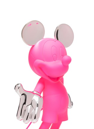 Detail View - Click To Enlarge - LEBLON DELIENNE - Mickey Welcome Sculpture – Neon Pink Matt/Chromed Silver