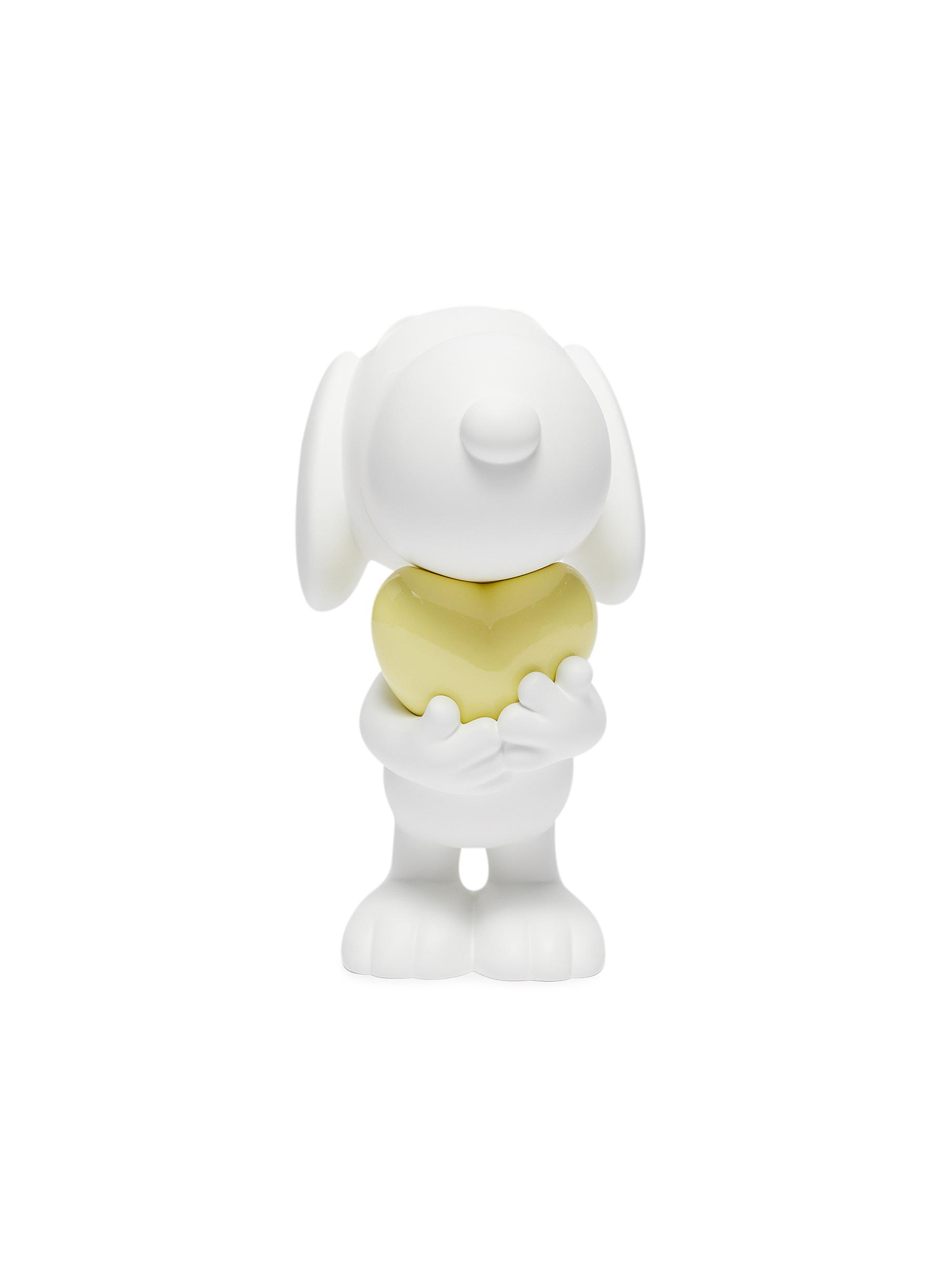 Leblon Delienne Snoopy Heart Sculpture - Matt White/glossy Yellow