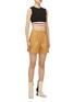 Figure View - Click To Enlarge - MIU MIU - SLEEVELESS CROPPED LOGO TANK TOP