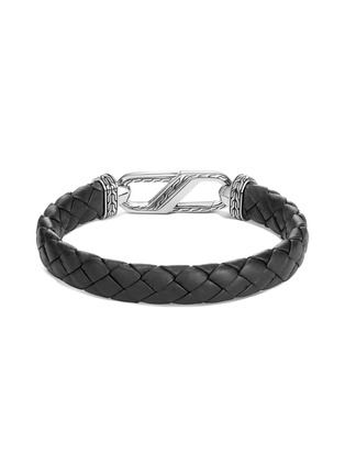 Detail View - Click To Enlarge - JOHN HARDY - Classic Chain' Sterling Silver Leather Woven Bracelet