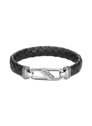 Main View - Click To Enlarge - JOHN HARDY - Classic Chain' Sterling Silver Leather Woven Bracelet