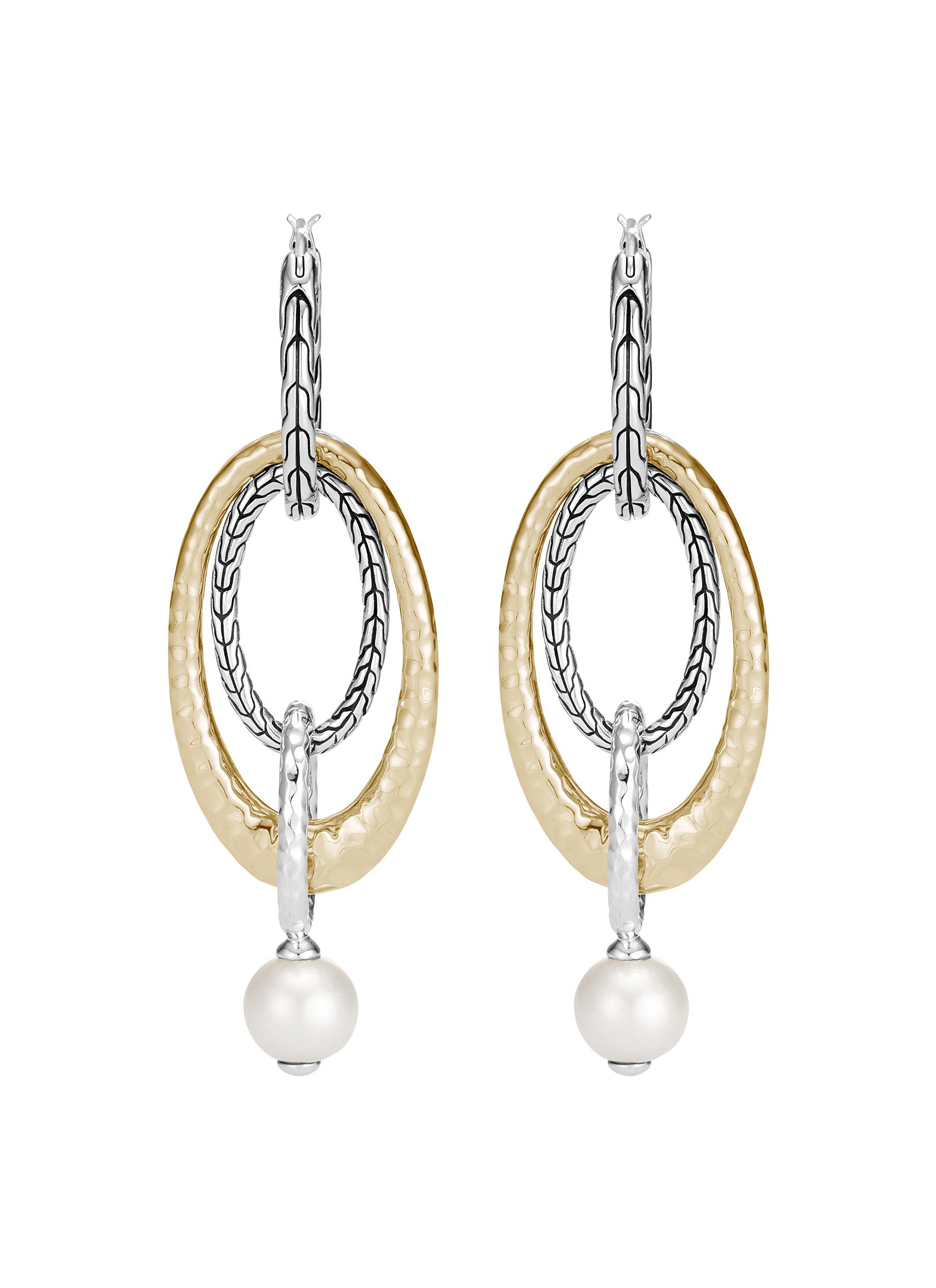 John Hardy Freshwater Pearl Drop Earrings