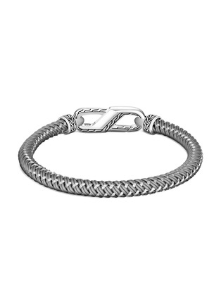 Detail View - Click To Enlarge - JOHN HARDY - Classic Chain' Silver Steel Rubber Cord Bracelet