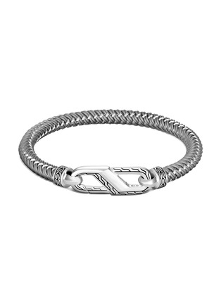 Main View - Click To Enlarge - JOHN HARDY - Classic Chain' Silver Steel Rubber Cord Bracelet