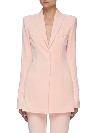 Main View - Click To Enlarge - ALEXANDER WANG - Stretch Velour Blazer