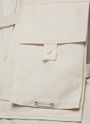  - PRIVATE POLICY - Cargo Vest Patchwork Cotton Button Down Shirt