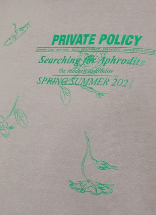 - PRIVATE POLICY - Floral Logo Print Crewneck Sweatshirt