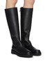 STUART WEITZMAN - Mila Lift' Almond Toe Leather Knee-high Boots