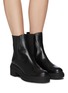 Figure View - Click To Enlarge - STUART WEITZMAN - Norah' Chunky Heel Leather Chelsea Boots