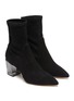 Detail View - Click To Enlarge - STUART WEITZMAN - Loulou' Translucent Block Heel Suede Ankle Boots