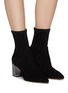 Figure View - Click To Enlarge - STUART WEITZMAN - Loulou' Translucent Block Heel Suede Ankle Boots