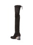  - STUART WEITZMAN - Loulou' Translucent Block Heel Suede Thigh-high Boots