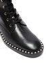 Detail View - Click To Enlarge - STUART WEITZMAN - Sondra' Pearl Embellished Welt Leather Combat Boots