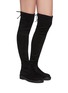 Figure View - Click To Enlarge - STUART WEITZMAN - Lowland Lift' Thigh-high Flatform Suede Boots