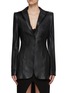 Main View - Click To Enlarge - ALEXANDER WANG - Sculpted Elongated Calf Leather Blazer