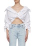 Main View - Click To Enlarge - ALEXANDER WANG - Cropped Twist Front Shirt