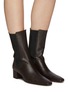 Figure View - Click To Enlarge - NANUSHKA - 'Vika' Square Toe Heeled Vegan Leather Ankle Boots