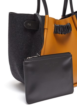  - PROENZA SCHOULER - Felt Panelled Ruched Strap Large Leather Tote Bag