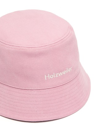 Detail View - Click To Enlarge - HOLZWEILER - 'Pafe' Logo Embroidered Cotton Bucket Hat