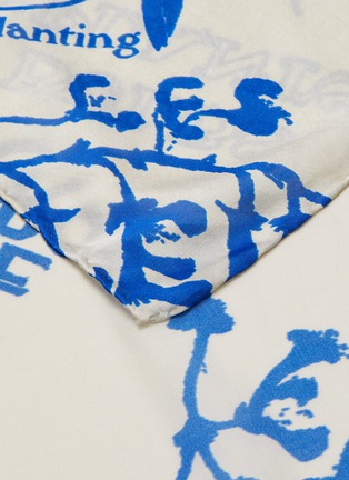 Detail View - Click To Enlarge - HOLZWEILER - Logo Floral Graphic Print Silk Scarf