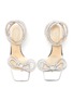 Detail View - Click To Enlarge - MACH & MACH - Crystal Embellished Bow Sqaure Toe Leather Sandals