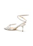  - MACH & MACH - Crystal Embellished Bow Sqaure Toe Leather Sandals