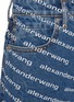  - ALEXANDER WANG - Logo Print Rip Denim Shorts