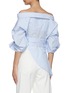 Back View - Click To Enlarge - ALEXANDER WANG - Wrap Front Deconstructed Shirt Top