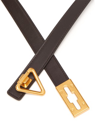 Detail View - Click To Enlarge - BOTTEGA VENETA - Cintura' triangle buckle leather belt