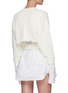 Back View - Click To Enlarge - T BY ALEXANDER WANG - Bi-Layer Off Shoulder Oxford Shirting Insert Cardigan