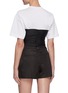 Back View - Click To Enlarge - T BY ALEXANDER WANG - Integrated Short Sleeve Ruched Bodycon Top