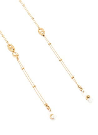 Detail View - Click To Enlarge - FOR ART'S SAKE - Beetle' Dotted Double Link 18k Gold Plated Eyewear Chain
