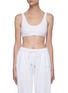 T BY ALEXANDER WANG - All over Logo Jacquard Scallop Edge Sports Bra