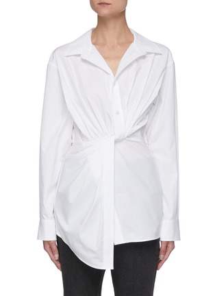 Main View - Click To Enlarge - T BY ALEXANDER WANG - Knot Detail Cotton Shirt