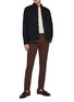 Figure View - Click To Enlarge - INCOTEX - Flat Front Slim Fit Cotton Doleskin Stretch Chino