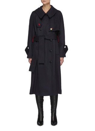Main View - Click To Enlarge - VICTORIA BECKHAM - Funnel Collar Trench Coat
