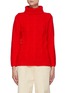 Main View - Click To Enlarge - VICTORIA BECKHAM - Slim Fit Wool Cable Knit Polo Neck Jumper