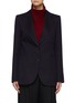 Main View - Click To Enlarge - VICTORIA BECKHAM - Pinstriped Fitted Single Breasted Virgin Wool Blazer