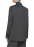 Back View - Click To Enlarge - VICTORIA BECKHAM - Double-breast Oversized Pinstripe Wool Blazer