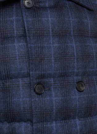  - ISAIA - Double-breast Quilted Wool Cashmere Plaid Coat