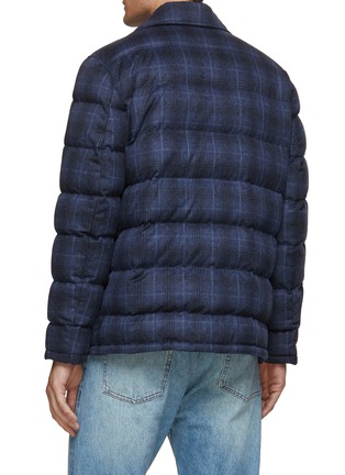 Back View - Click To Enlarge - ISAIA - Double-breast Quilted Wool Cashmere Plaid Coat
