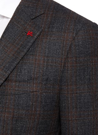  - ISAIA - 'Gregory' Check Notch Lapel Wool Cashmere blend Suit