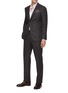 Figure View - Click To Enlarge - ISAIA - 'Gregory' Check Notch Lapel Wool Cashmere blend Suit
