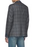 Back View - Click To Enlarge - ISAIA - Window Pane Check Wool Blend Single Breasted Blazer