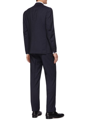 Back View - Click To Enlarge - ISAIA -  ''Gregory' Pinstripe Notch Lapel Wool Suit