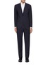 Main View - Click To Enlarge - ISAIA -  ''Gregory' Pinstripe Notch Lapel Wool Suit